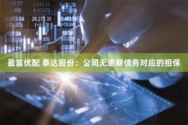 盈富优配 泰达股份：公司无逾期债务对应的担保